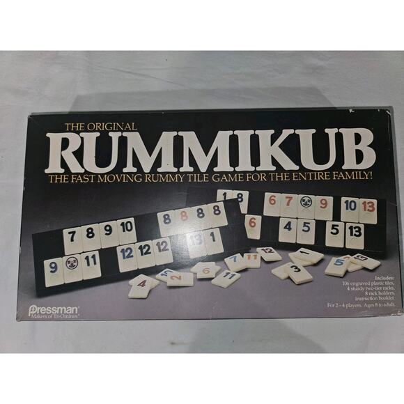 Pressman Rummikub Fast Moving Rummy Tile Game 1990 Edition Complete - Picture 1 of 4